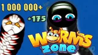 Worms Zone io. Червячная Зона. Новый рекорд 1 000 000++ и обратный отсчет. Игры про змей. #11
