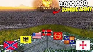 Can All EARTH ARMY in History Hold WALL vs 8,000,000 ZOMBIE SIEGE?! - UEBS 2