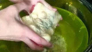 ASMR размокшее мыло, делаю цветную пену