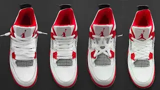 4 WAYS HOW TO LACE NIKE AIR JORDAN 4 | JORDAN 4's Lacing