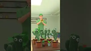 ALIVE CACTUS WITH PIED PIPER 