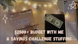 My First Budget With Me | $2500+ and Savings Challenge Stuffing | Salary Income