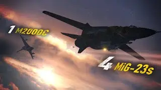 M2000C Vs 4 MiG-23s BVR Engagement in a Storm!