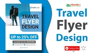Travel poster/flyer design | Illustrator | Tutorial | Graphic Design | 2021