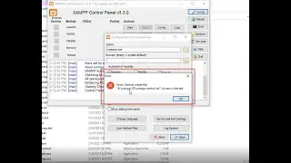 How to  fix error cannot create file xampp control ini access denied