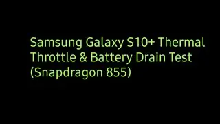 Samsung Galaxy S10+ Thermal Throttle Test | Dolphin Emulator