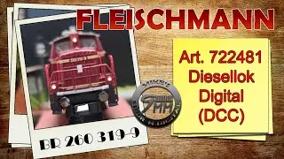Fleischmann 722481 - BR260 319-9 new edition in purple as DCC version | www.spur-n.digital