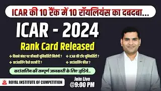 ICAR 2024 Counselling Complete Process. ICAR 1St Rank. ICAR 2024 Topper. ICAR Top Coaching In India