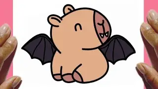 COMMENT DESSINER UN CAPYBARA CHAUVE-SOURIS KAWAII D'HALLOWEEN