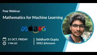 Webinar on Mathematics for Machine Learning