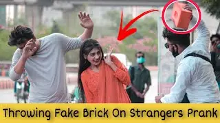 Throwing Fake Brick On People With No Mask | Prank in Pakistan