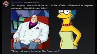 The Kingpin and Marge Simpson use their WEIGHT