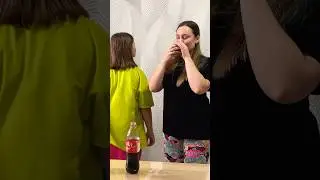 Lera tries to open the bottle with her foot 🤪 