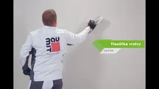Štukový povrch na sádrokartonové desky včetně nátěru (Baumit KlimaPerla a Baumit KlimaColor)