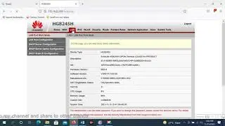 HOW TO CHANG ONT HUAWEI HG8245H (IP ADDRESS, SSID NAME AND PASSWORD)