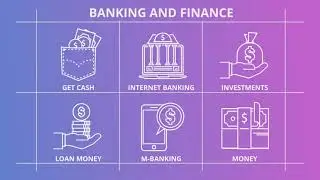 Banking And Finance   Outline Icons After Effects Template