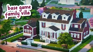Base Game Family Villa 🤍 || The Sims 4 Speed Build