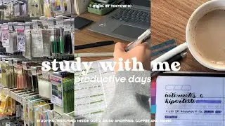 study vlog 🧋productive days with me: studying, Daiso shopping, lots of coffee, Inside Out 2 and +