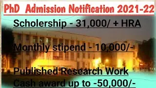 PhD Admission Notification 2021-22//