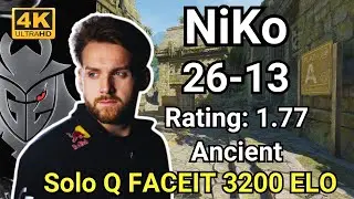 NiKo SOLO Q VOICE COMMS (Ancient) | Sep 7, 2024 #cs2 #pov