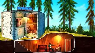 I Built a cozy solo base with a secret bunker in Rust...
