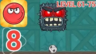 Red Ball 4 | Gameplay Walkthrough Part 8 - Into the Caves: Level [61-75] + Boss Battle
