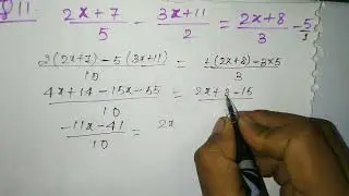 Class 8.  Rs Aggarwal.   Exercise 8a.Linear equation in one variable.Question number 11.