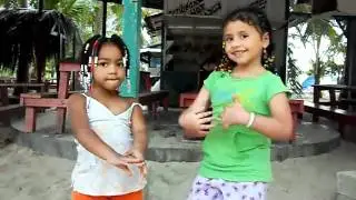 Colombian little girls dancing