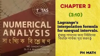 Lagrange's interpolation formula for unequal intervals(