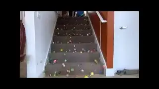 406 Bouncy Balls down 4 sets of stairs