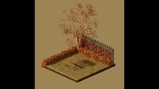 Blender Timelapse | Isometric | Scene # 16 | Autumn Colors