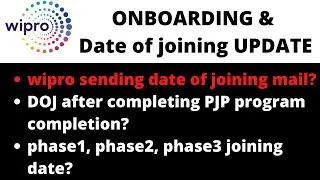LATEST WIPRO ONBOARDING UPDATE WIPRO ELITE DATE OF JOINING |WIPRO ELITE ONBOARDING UPDATE RECRUIMENT