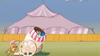 Ren & Stimpy's Crazy Cannon Game For Kids and Baby