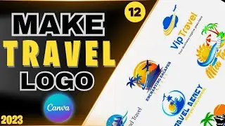 how to make traveling logo design in canva | traveling logo design tutorial | canva