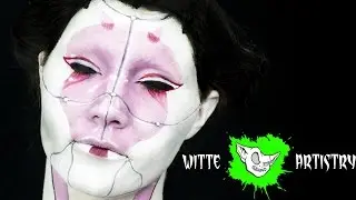 ✅ GHOST IN THE SHELL Geisha Cosplay Makeup Tutorial (Bodypaint) in 4k- Witte Artistry