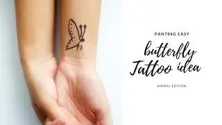 DIY Painting Easy Butterfly Tattoo Idea   Pintando Facil Tattoo Temporal de Mariposa