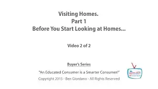 B02 Visiting Homes  Part 1 Before You Look at Homes Video 2