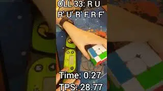 OLL 33 in 0.27 and 28 TPS! #shorts