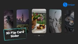 3D Flip Card Slider with Swiper JS |  HTML CSS Swiper JS #swiperjs