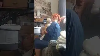 Бабушка с младшим внуком