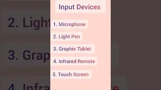 15 Input devices in computer 