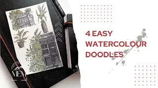 EASY WATERCOLOR PAINTING FOR BEGINNERS | WATERCOLOR PAINTING TUTORIAL AND DOODLE WITH ME #watercolor