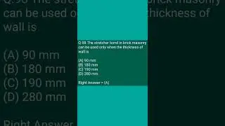 Civil engineering Mcq's qst.no.98
