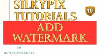 HOW TO ADD WATERMARK TO PHOTOS (BATCH WATERMARK PHOTOS) IN SILKYPIX DEVELOPER STUDIO