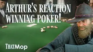Arthur's reaction to winning poker! RDR2