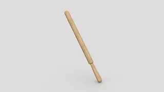 CC0 - Laundry Stick - low poly PBR 3d model