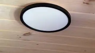 How to install an LED Ceiling Light Fixture Flush Mount - TALOYA 10in MOON light  (My Sauna Build)