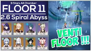 2.6 Spiral Abyss Floor 11 | It's All Venti floor again and THE LONG CD IS BACK!!! | Genshin Impact