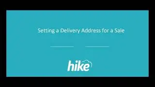 Setting a Delivery Address for a Sale