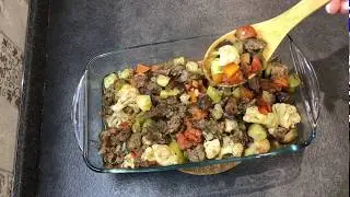 Овощное рагу с мясом. Полезный ужин
